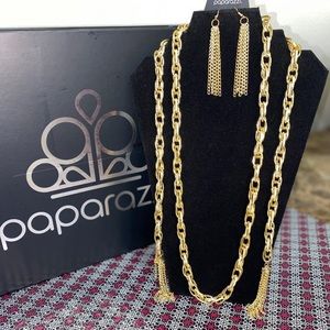 NEW Gold Scarf Necklace